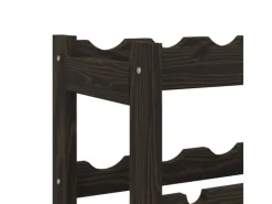 Flaschenregale^vidaXL Weinregal für 12 Flaschen Schwarz Massivholz Kiefer 43 x 25 x 38 cm