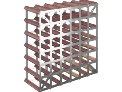 Flaschenregale^vidaXL Weinregal für 42 Flaschen Braun Massivholz Kiefer 61 x 22,5 x 61 cm