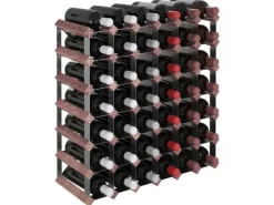 Flaschenregale^vidaXL Weinregal für 42 Flaschen Braun Massivholz Kiefer 61 x 22,5 x 61 cm