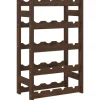 Flaschenregale^vidaXL Weinregal für 20 Flaschen Braun Massivholz Kiefer 43 x 25 x 70 cm