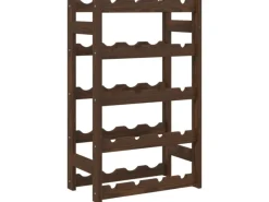 Flaschenregale^vidaXL Weinregal für 20 Flaschen Braun Massivholz Kiefer 43 x 25 x 70 cm