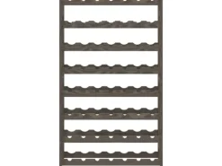 Flaschenregale^vidaXL Weinregal für 56 Flaschen Grau Massivholz Kiefer