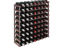 Flaschenregale^vidaXL Weinregal für 72 Flaschen Braun Massivholz Kiefer