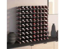 Flaschenregale^vidaXL Weinregal für 72 Flaschen Braun Massivholz Kiefer