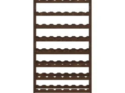 Regale Massivholz|Flaschenregale^vidaXL Weinregal für 56 Flaschen Braun Massivholz Kiefer