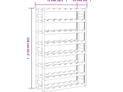 Regale Massivholz|Flaschenregale^vidaXL Weinregal für 56 Flaschen Braun Massivholz Kiefer