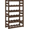 Flaschenregale^vidaXL Weinregal für 30 Flaschen Braun Massivholz Kiefer