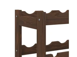 Flaschenregale^vidaXL Weinregal für 30 Flaschen Braun Massivholz Kiefer