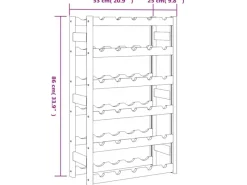 Flaschenregale^vidaXL Weinregal für 30 Flaschen Braun Massivholz Kiefer