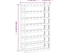 Flaschenregale^vidaXL Weinregal für 56 Flaschen Schwarz Massivholz Kiefer