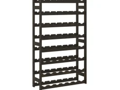 Flaschenregale^vidaXL Weinregal für 56 Flaschen Schwarz Massivholz Kiefer