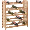 Flaschenregale^vidaXL Weinregal für 25 Flaschen Nussbaumholz Massiv 63x25x73 cm