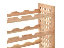 Flaschenregale^vidaXL Weinregal für 25 Flaschen Nussbaumholz Massiv 63x25x73 cm