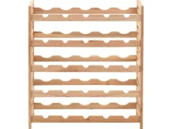 Flaschenregale^vidaXL Weinregal für 25 Flaschen Nussbaumholz Massiv 63x25x73 cm