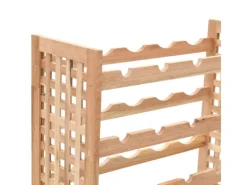 Flaschenregale^vidaXL Weinregal für 25 Flaschen Nussbaumholz Massiv 63x25x73 cm