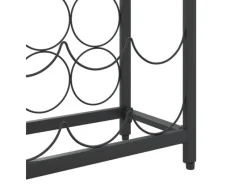 Flaschenregale^vidaXL Weinregal für 57 Flaschen Schwarz 34x18x200 cm Schmiedeeisen