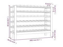 Flaschenregale^vidaXL Weinregal 109,5x30x82 cm Massivholz Kiefer