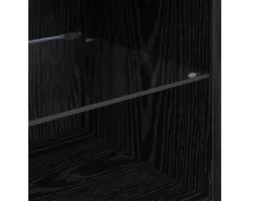 Wohnwände^vidaXL Wohnwand mit LED 8-Tlg Schwarz Eichen-Optik 3402922