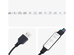 Wohnwände^vidaXL Wohnwand mit LED 8-Tlg Schwarz Eichen-Optik 3402922