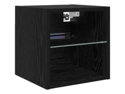 Wohnwände^vidaXL Wohnwand mit LED 8-Tlg Schwarz Eichen-Optik 3402922