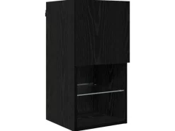 Wohnwände^vidaXL Wohnwand mit LED 8-Tlg Schwarz Eichen-Optik 3402922