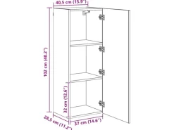 Wohnwände^vidaXL Wohnwand 5-Tlg Schwarz Eichen-Optik Holzwerkstoff 3402769