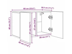 vidaXL Wohnwand 5-Tlg Schwarz Eichen-Optik Holzwerkstoff 3402772
