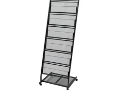 Garderoben^vidaXL Zeitschriftenständer 47,5×43×133 cm Schwarz A4