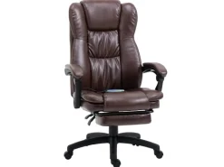 Vinsetto Bürostuhl Anhebbar mit Fußstütze Kopfstütze