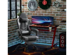 Vinsetto Ergonomischer Gaming Stuhl Höhenverstellbar 62x52x128 cm