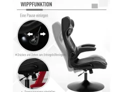 Vinsetto Kissen|Stühle^Gaming Stuhl mit Kopfkissen 67 x 70 x 106-112 cm