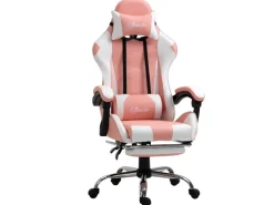 Vinsetto Gamingstuhl mit Kopfstütze 360° Drehbar 64 x 67 x 119-127 cm