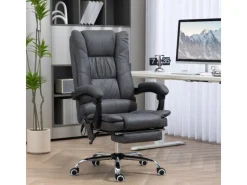 Vinsetto Massage-Bürostuhl 111-119 cm Höhenverstellbar mit Fußstütze