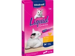 Vitakraft Katzenbedarf^Katzen-Leckerlies Liquid Snack Huhn mit Taurin 6 x 15 g (90 g)
