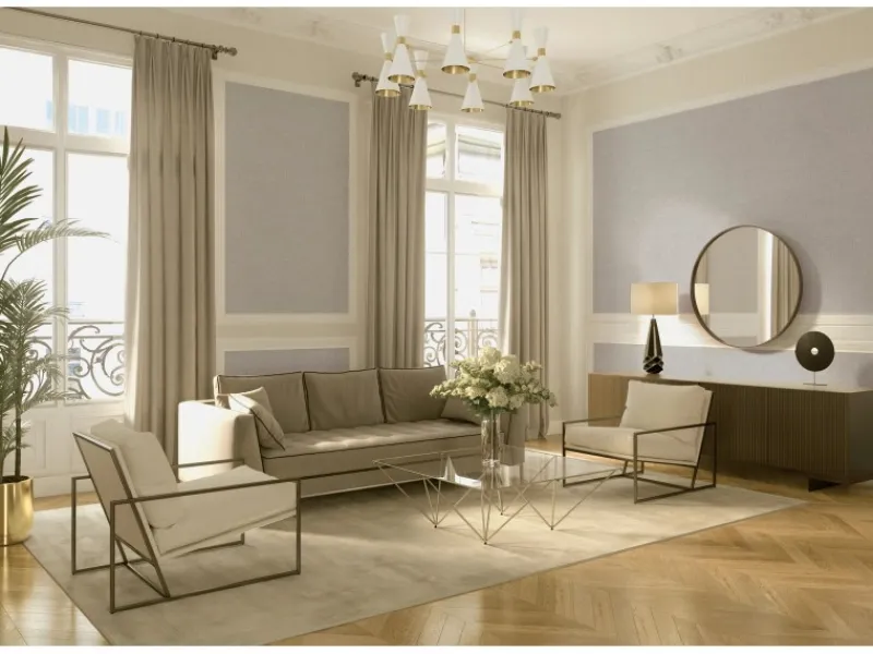 AS-Creation Tapetenmuster^Vliestapete Mustertapete Beige Metallic FSC®