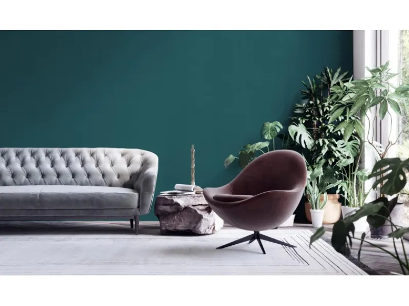 AS-Creation Dekorative Tapeten^Vliestapete Uni Matt Leicht Strukturiert Blaugrün FSC®