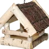Vogelbedarf^Vogelfutterhäuschen Reisigdach 19 cm x 19 cm