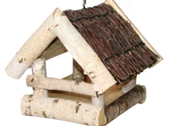 Vogelbedarf^Vogelfutterhäuschen Reisigdach 19 cm x 19 cm