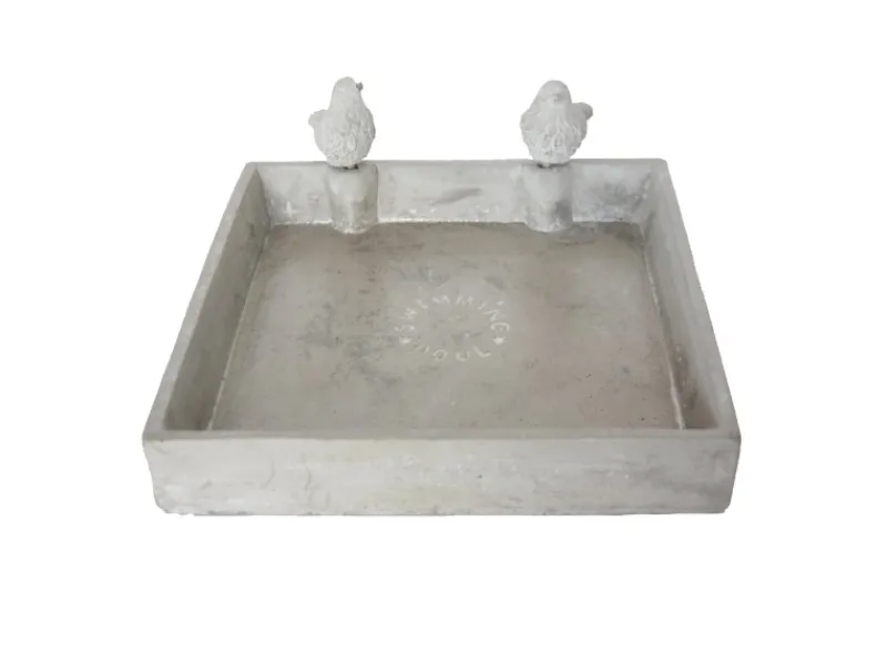 Sunny Garden Vogeltränke 25 cm x 25 cm Hellgrau