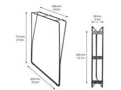 Wagner design yourself Weitere Regale^Wagner Möbelbein Hairpin Style Retro 50-60 cm x 71 mm x 9 cm Stahl Schwarz