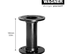 Wagner design yourself Schränke^Wagner Möbelbein Industrial Pipe Ø 32,5 mm Länge 100 mm Schwarz