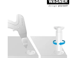 Wagner Möbelfuß Ø 3,8 cm Länge 15 cm - 16,5 cm Edelstahl-Optik
