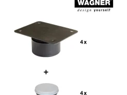 Wagner Möbelfuß Justus Lounge QuickClick mit Anschraubplatte 4er Set