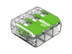 Wago Leitern^Verbindungsklemme 221-423 mit Hebeln 3 Leiter 12 Stück