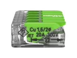 Wago Leitern^Verbindungsklemme 221-425 mit Hebeln 5 Leiter 8 Stück