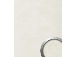 WALLFACE 15610 LEGUAN Leder Wand-Paneel Blickfang Dekor Verkleidung Weiß 2600 mm x 1000 mm x 1,5 mm 2,60 m2 Weiß