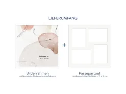 WANDStyle Bilderrahmen^Galerierahmen G950 in 40 x 40 cm für 4 Bilder im Format 13 x 18 cm