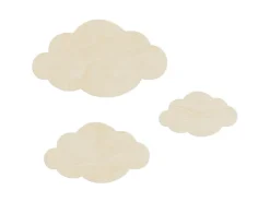 WANDStyle Wandtattoos^Wanddeko aus Holz Wolken 51 x 29,5 cm in der Farbe Pappel