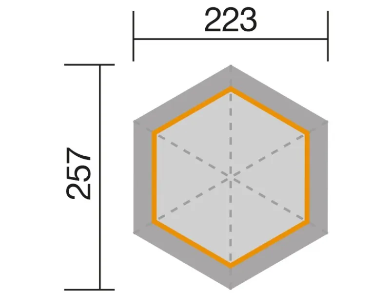 Weka Holz-Pavillon Mainau Natur unbehandelt 223 cm x 257 cm