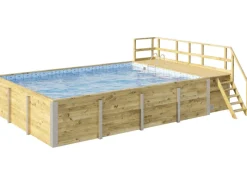 Weka Massivholzpool 595 Gr.2 490 x 644 x 203 cm Blau Mosaik